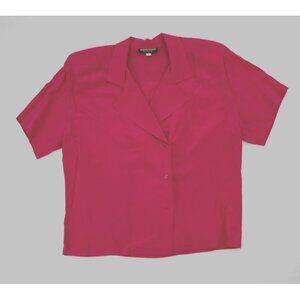 Sonya Ratay Vintage Women's Top Pink 100% Silk Size 4 Blouse